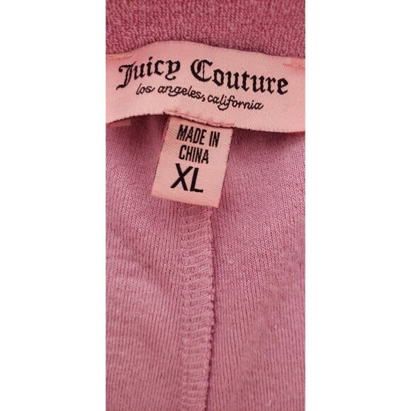 NWT JUICY COUTURE  BLING TOWEL TERRY SHORTIE SET DEWBERRY XLARGE - Picture 12 of 15